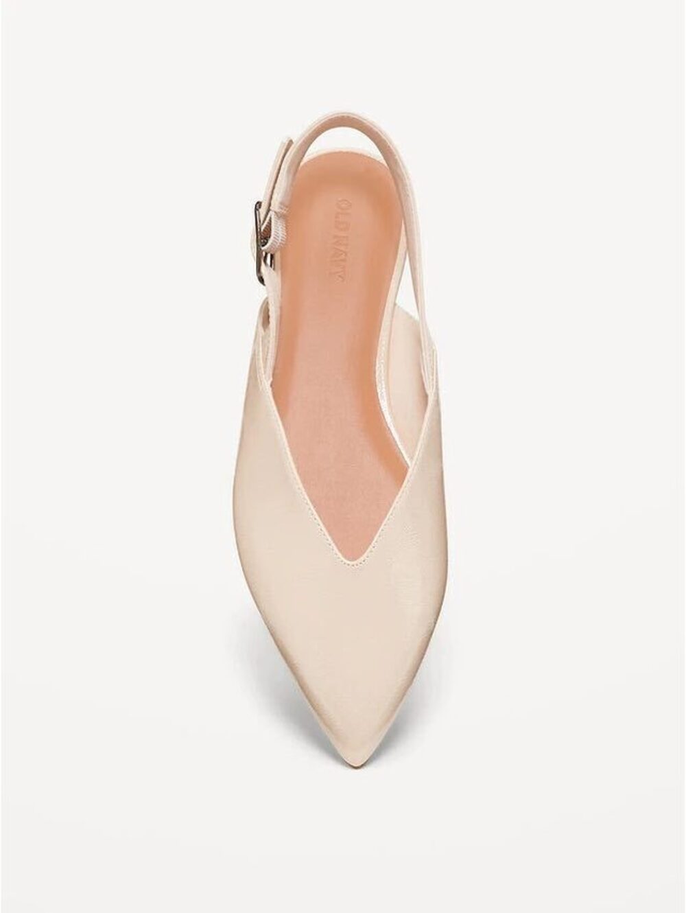 Old Navy Wide Strap Slingback Flats Light Stone Beige Color Size 9 Brand New